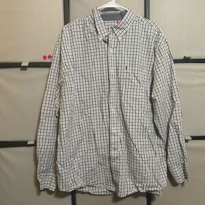 Izod Men's Long Sleeve Dress Shirt XL extra large casual work